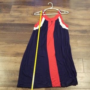 Tank dress red,white, blue